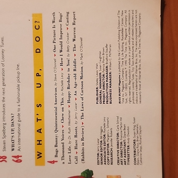 Bugs Bunny 50th Birthday Collector Magazine 1990 w/ Bonus Animation Cell - Picture 6 of 13